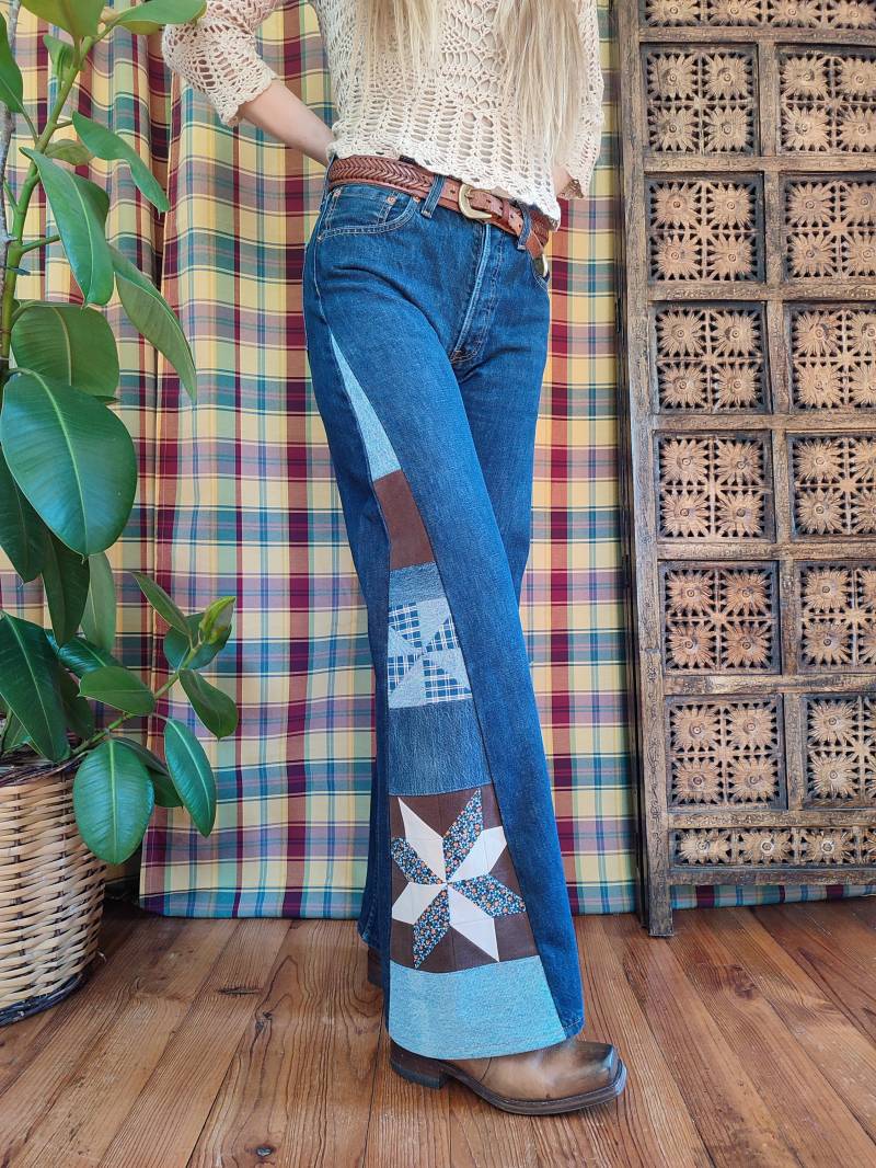 Überarbeitete Vintage-Patchwork-Jeans Levi's 501 von JulietteBonamis
