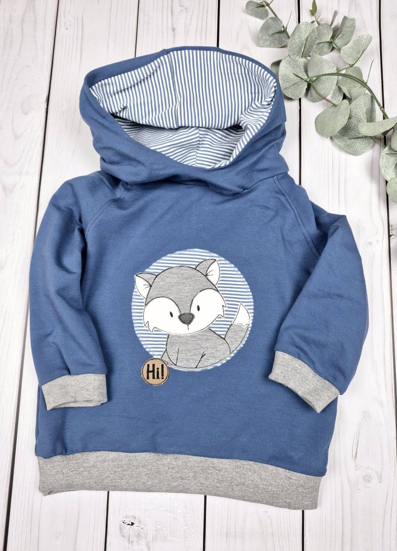 Hoodie Kapuze Applikation Stickerei Fuchs von JulikindHandmade