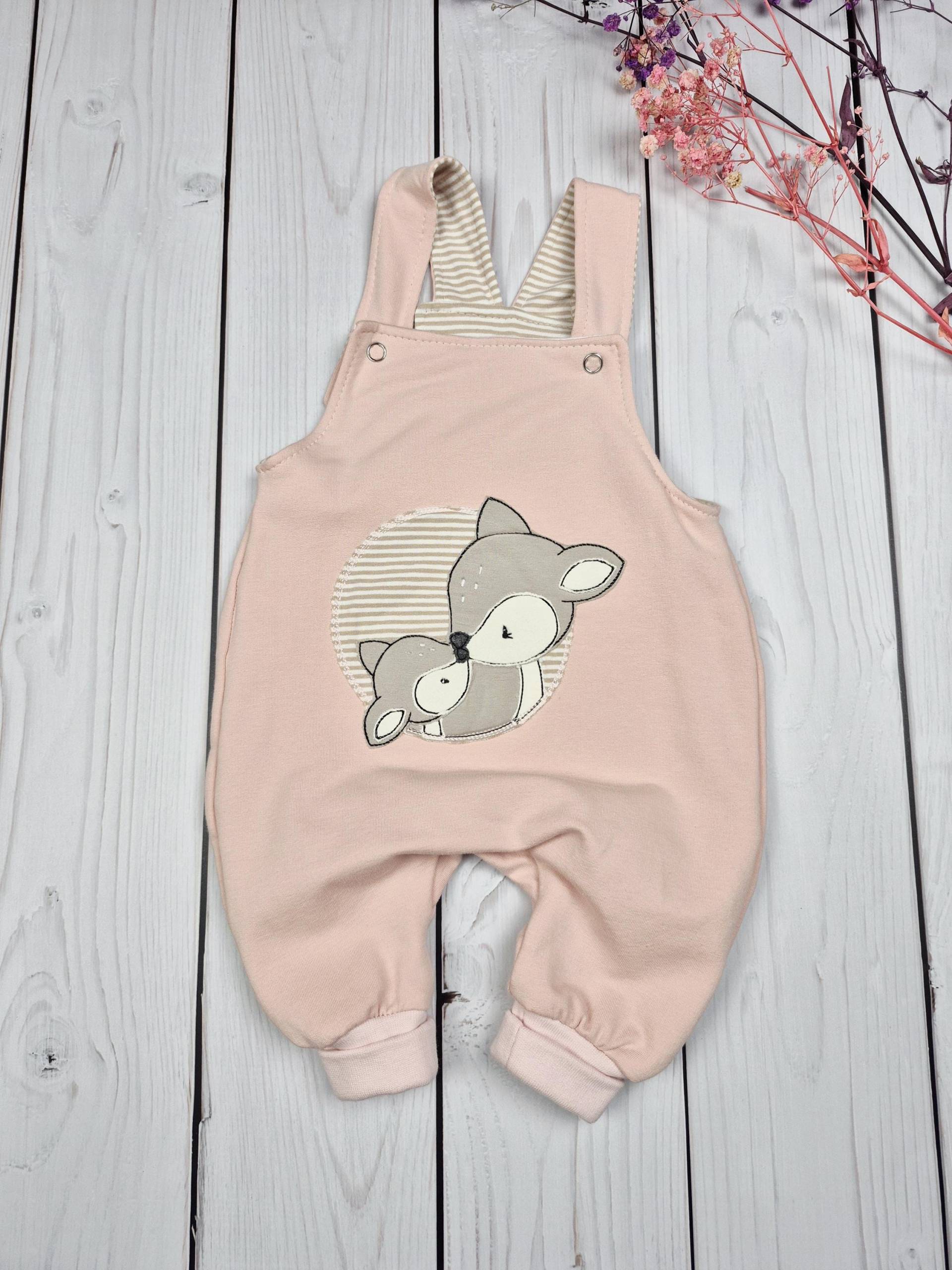 Latzhose Baby Gr. 56/62 Stickerei Applikation Rehe Latzhose Baby Gr. 56/62 Stickerei Applikation Rehe von JulikindHandmade