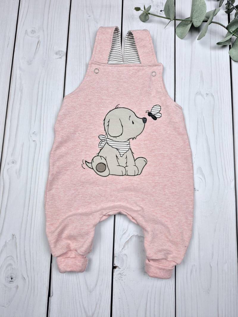 Latzhose Baby Stickerei Applikation Hund von JulikindHandmade