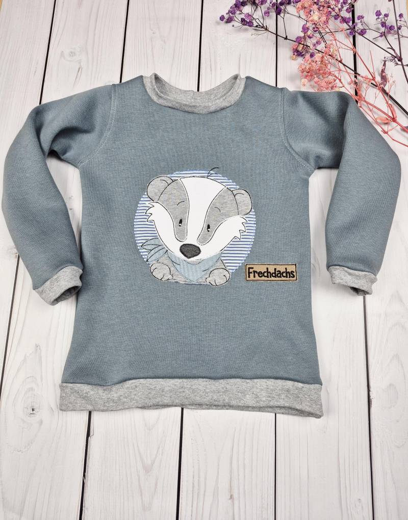 Sweatshirt Pullover Pulli Applikation Dachs Frechdachs Sweatshirt Pullover Pulli Applikation Dachs Frechdachs von JulikindHandmade