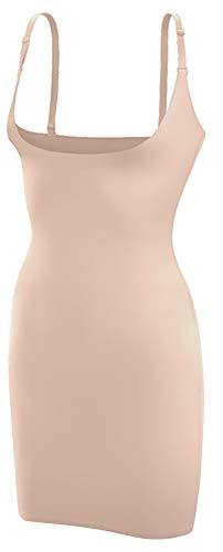 Julimex Bauchweg Unterwäsche Figurformendes Miederkleid Damen Shapewear Kleid Formkleid Formende Kleider Unterkleid (M, Beige) von Julimex