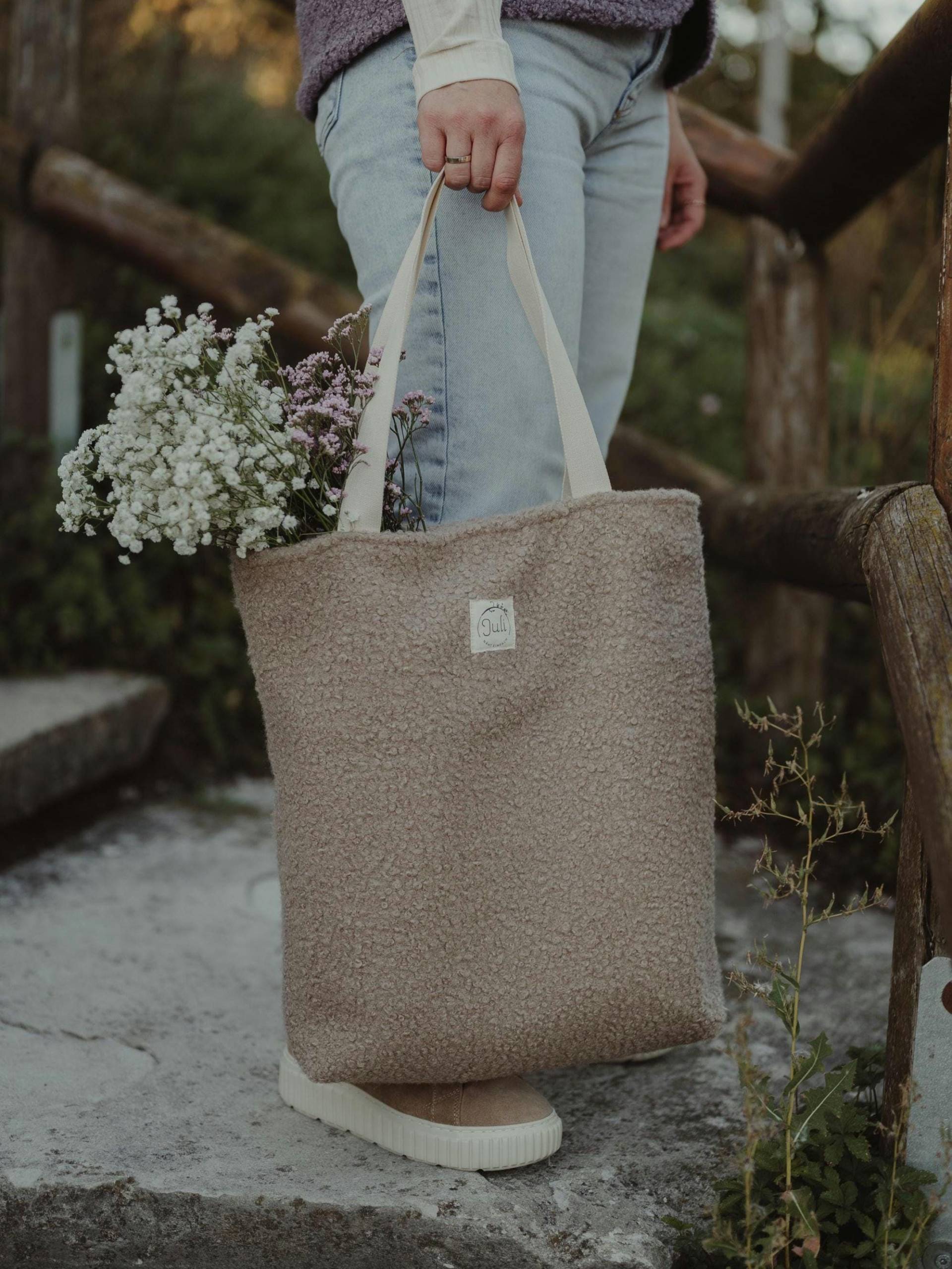 Shopper , Boucleshopper, Shoppingbag, Damenshopper von Julinaehteinfach