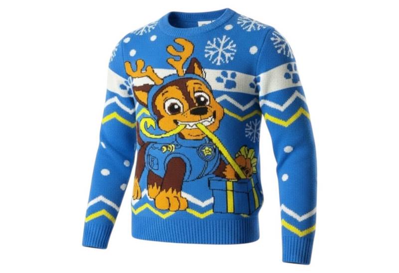 Julius Hüpeden GmbH Strickpullover PAW PATROL Strickpullover für Jungs Langarm CHASE Gr. 98/104 BLAU von Julius Hüpeden GmbH