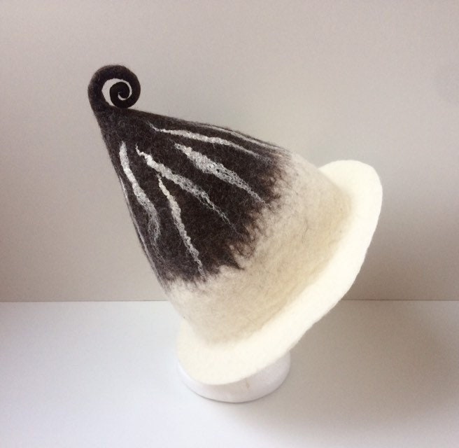 Gefilzter Saunahut Aus Reiner Wollweißer Wolle von JulysFelt