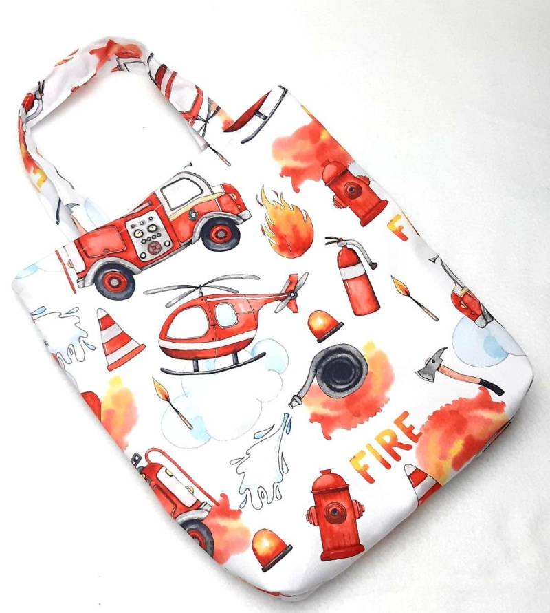 Feuerwehr Kita Tasche, Kinderbeutel, Kindergartentasche, Einkaufstasche, Sporttasche, Frühstücksbeutel Feuerwehr Kita Tasche, Kinderbeutel, Kindergartentasche, Einkaufstasche, Sporttasche, Frühstücksbeutel von JumabaKidz