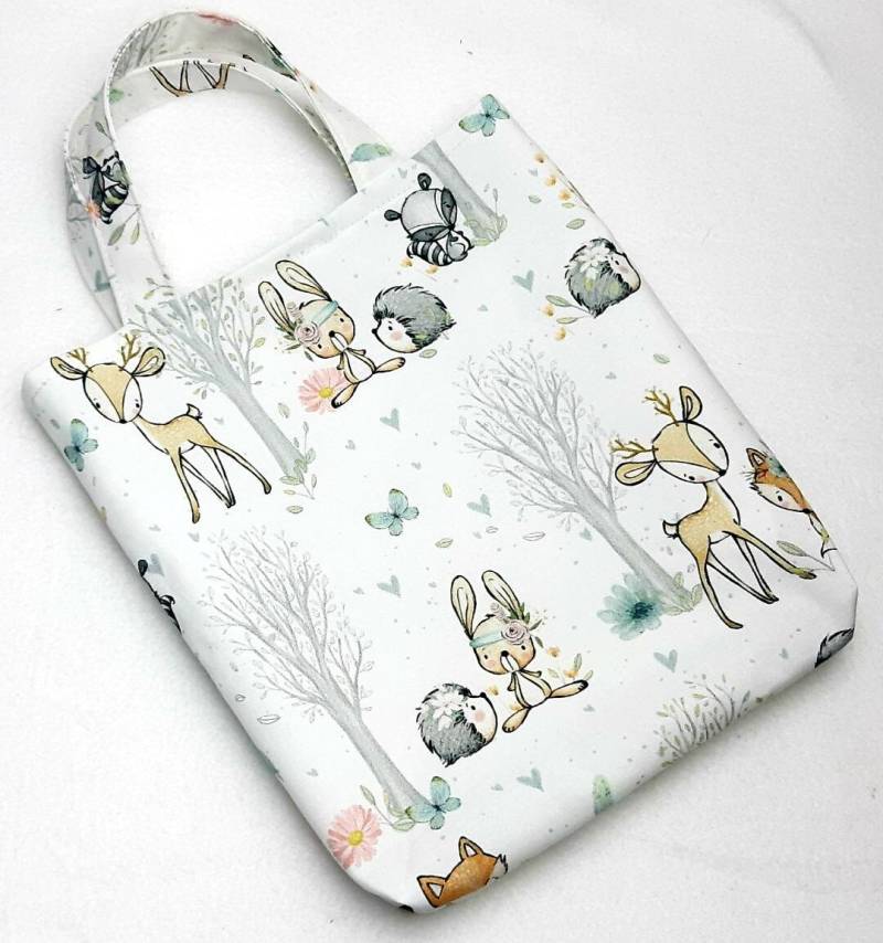 Kita Tasche, Kinderbeutel, Kindergartentasche, Einkaufstasche, Waldtiere, Waldkinder Boho Kita Tasche, Kinderbeutel, Kindergartentasche, Einkaufstasche, Waldtiere, Waldkinder Boho von JumabaKidz