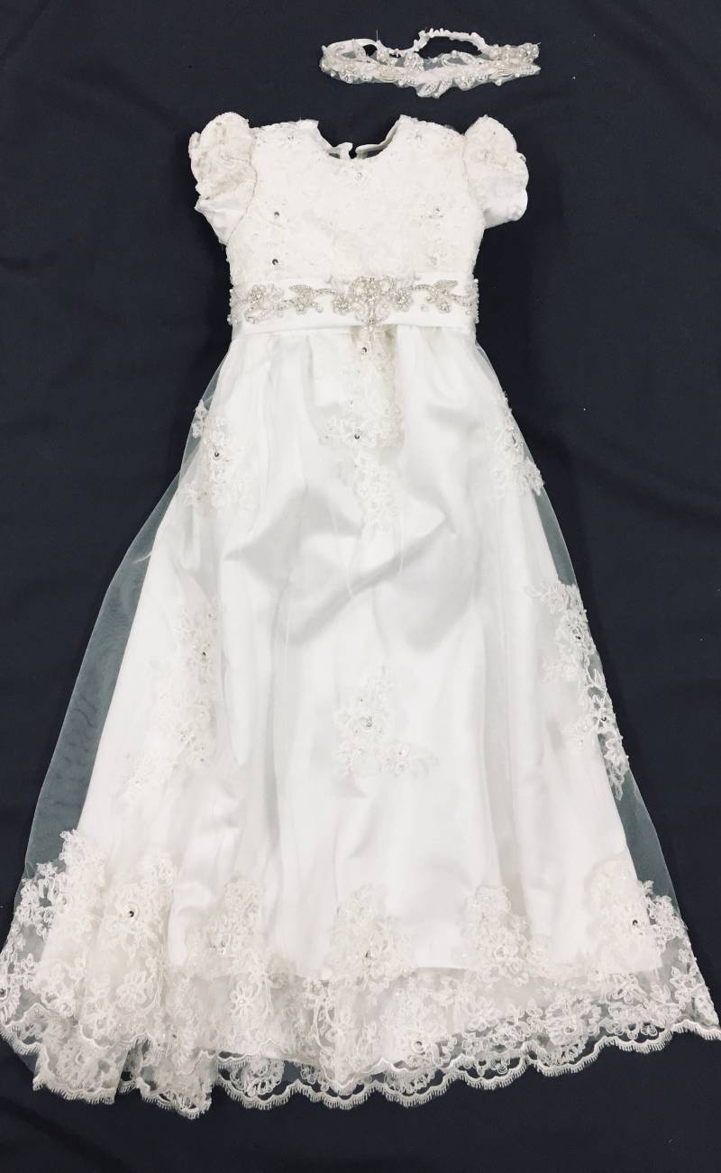 Taufe Kleid Aus Hochzeitskleid Benutzerdefinierte Handgefertigt von JumakarDesigns
