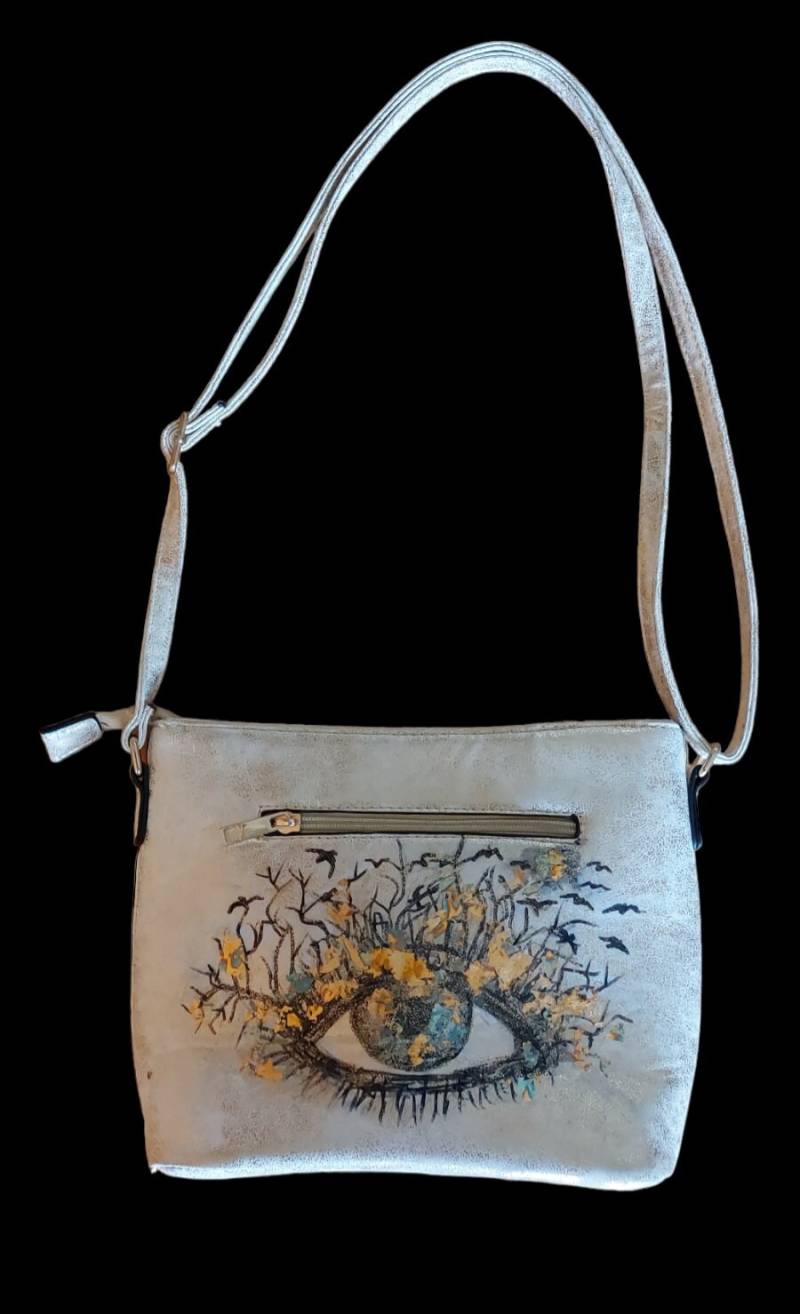 Tasche/Schultertasche/Handbemalt/Auge von JumesWelt