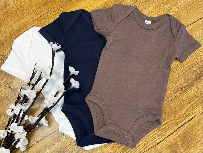 Body /Bodysuite/ Uni/Blanko Rohling Baumwolle Zum Selbst Besticken Beplotten von Jumiluhandmade