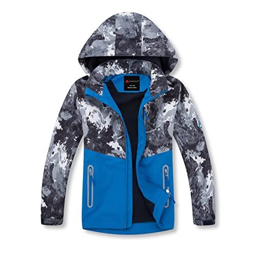 Juminox Kinder Windjacke Jacke Übergangsjacke Outdoorjacke Freizeitjacke Blau/Grau 122/128 von Juminox