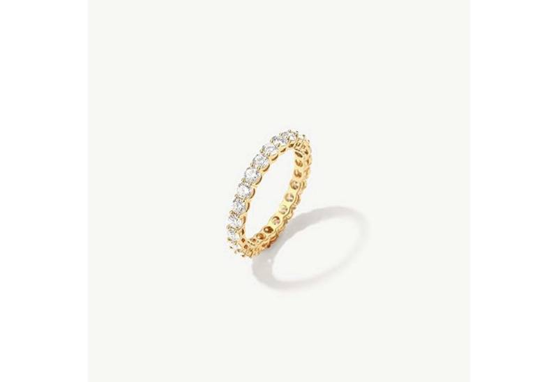 Jumpeak Diamantring 0.1ct DE VVS/ VS,lab grown diamant ring,verlobungsring,damen geschenk, Eheringe,liebes geschenk für sie,geschenk ideen für frau,14K Gold von Jumpeak