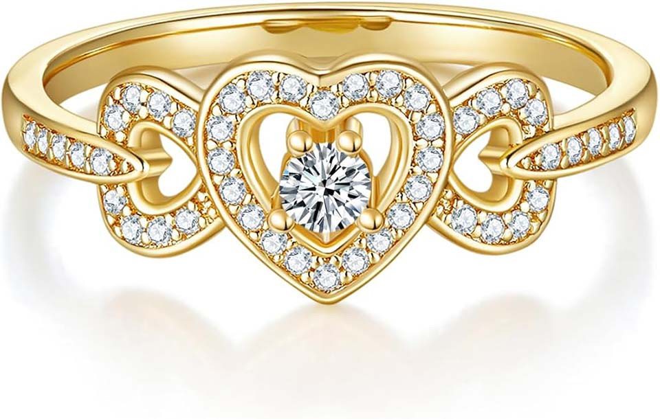 Jumpeak Diamantring 0.3ct DE VVS /VS,lab grown diamant ring,verlobungsring,damen geschenk, Eheringe,Liebes Geschenk für Sie,geschenk ideen für frau,14K Gold von Jumpeak