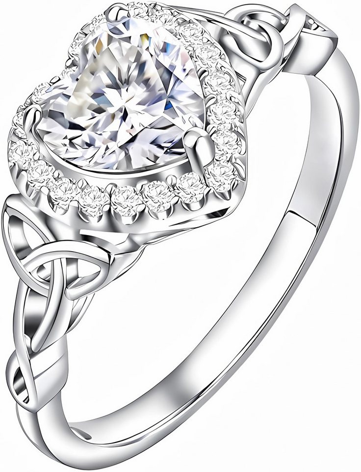 Jumpeak Diamantring Eheringe Gold,Labordiamant,Herzform,Geschenk,Schmuck Hochzeit,Luxus, 1 Karat Diamant,E VS1 2EX,Herzschliff,romantische Liebe,Brautset,14K von Jumpeak