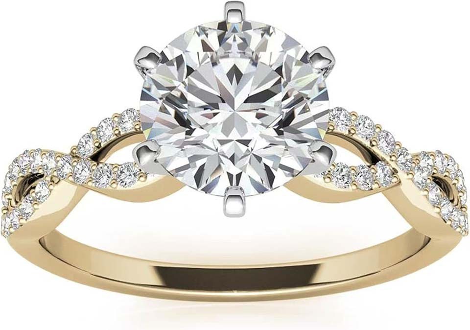Jumpeak Diamantring 1.5ct D VS1 3EX,lab grown diamant ring,verlobungsring,damen geschenk, Eheringe,liebes geschenk für sie,geschenk ideen für frau,14K Gold von Jumpeak