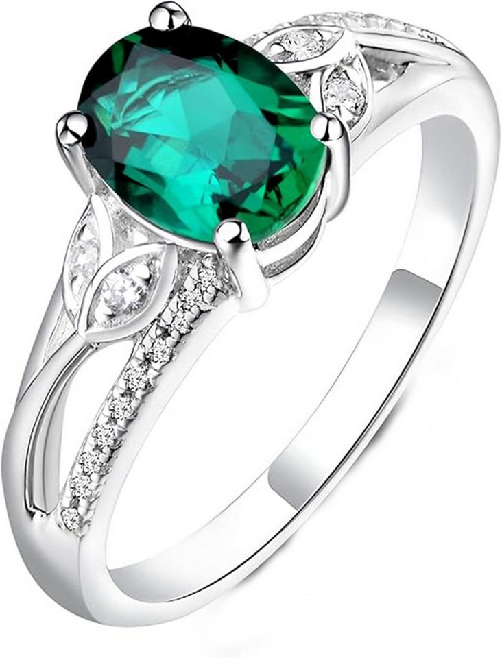 Jumpeak Diamantring 1.75ct Im Labor gezüchtete Rubine/Saphir/Smaragd,Diamant Ring Damen, Ring mit Stein,Diamantring 585 Gold,Eheringe,Geschenk für Frau von Jumpeak