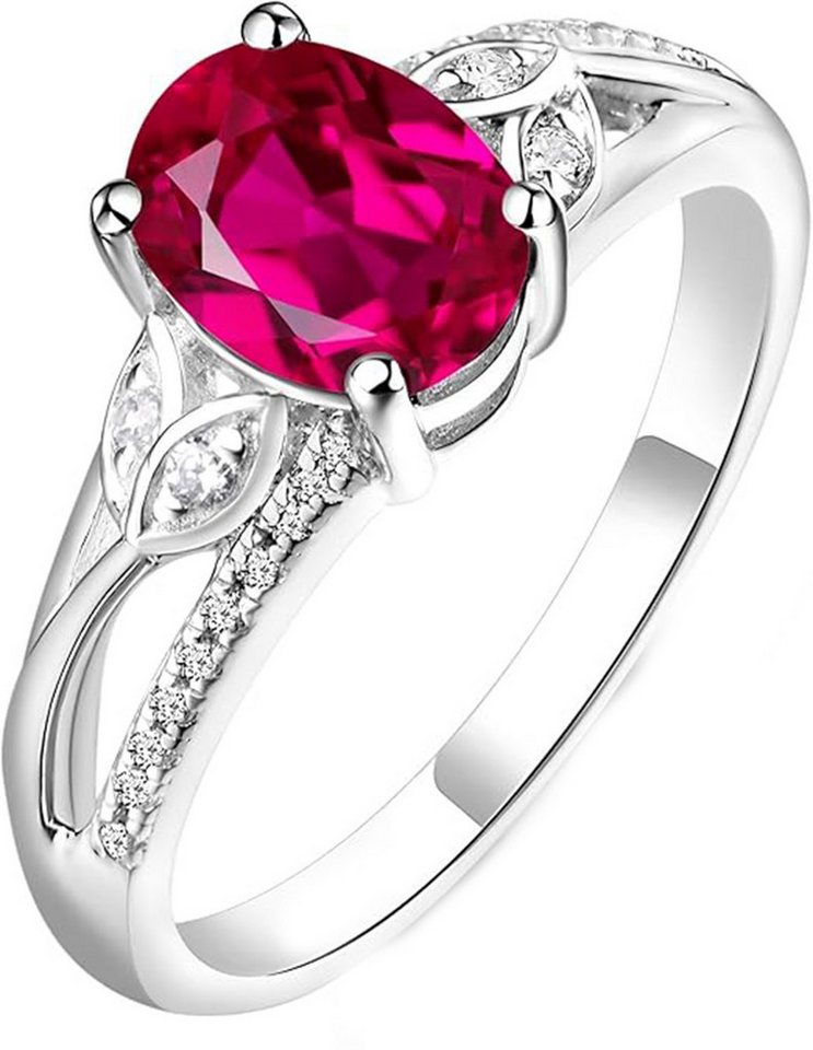 Jumpeak Diamantring 1.75ct Im Labor gezüchtete Rubine/Saphir/Smaragd,Diamant Ring Damen, Ring mit Stein,Diamantring 585 Gold,Eheringe,Geschenk für Frau von Jumpeak