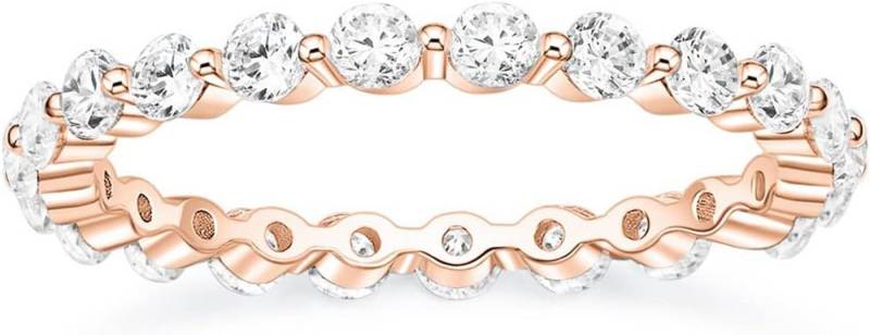 Jumpeak Diamantring 14 Karat Diamantring Stapelbarer Bandring, Echter Diamant-Ewigkeitsring, Geschenk zum Geburtstag oder Jubiläum von Jumpeak