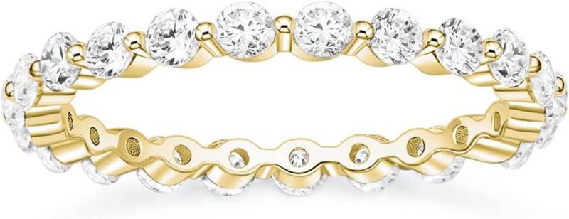 Jumpeak Diamantring 14 Karat Diamantring Stapelbarer Bandring, Echter Diamant-Ewigkeitsring, Geschenk zum Geburtstag oder Jubiläum von Jumpeak