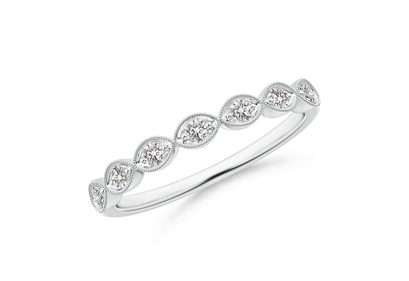 Jumpeak Diamantring 14 Karat Diamantring Stapelbarer Bandring, Echter Diamantring, Geschenk zum Geburtstag und zum Jahrestag von Jumpeak