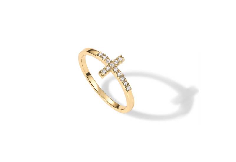 Jumpeak Diamantring 14 Karat Diamantring Stapelbarer Bandring, Echter Diamantring, Geschenk zum Geburtstag und zum Jahrestag von Jumpeak