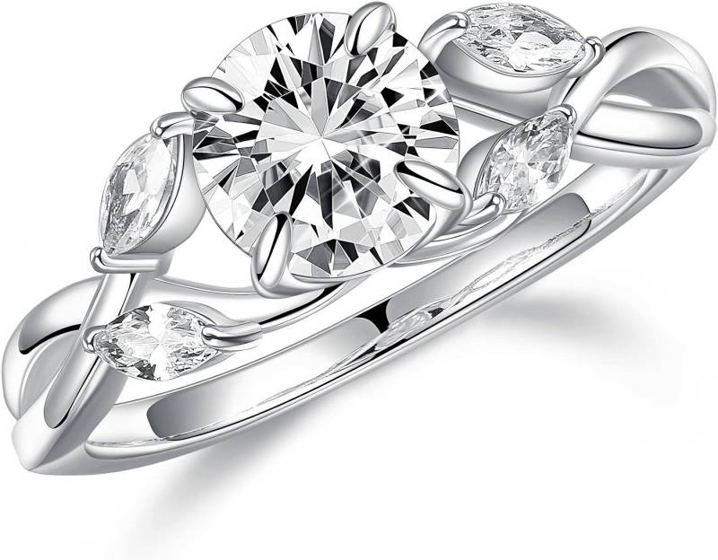 Jumpeak Diamantring Damen 585 echtes Gold Ring, 1,2 CT engagement ring,promise ring, 1,2ct,E,VS2,3ex,mit igi internationalem Zertifikat,geschenk schwester von Jumpeak