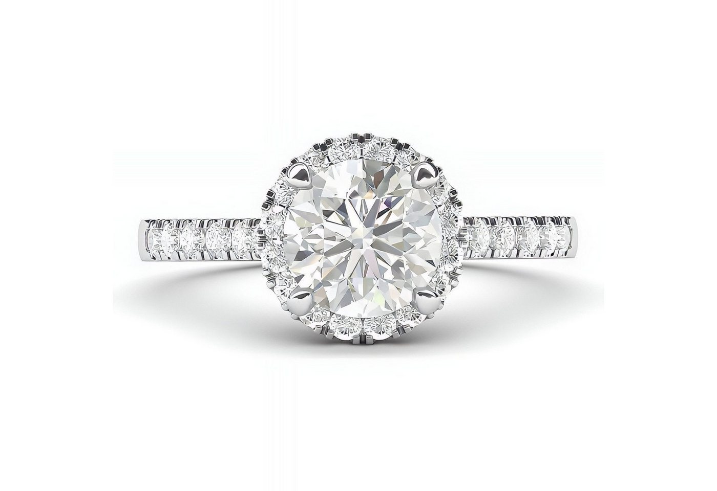 Jumpeak Diamantring 14K Gold-Diamantring für Damen,engagement ring,ring gold, damen geschenk,Brillantschliff, labordiamant, Fleck von Jumpeak