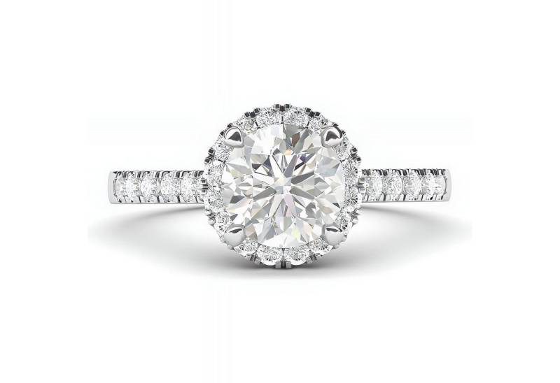 Jumpeak Diamantring 14K Gold-Diamantring für Damen,engagement ring,ring gold, damen geschenk,Brillantschliff, labordiamant, Fleck von Jumpeak