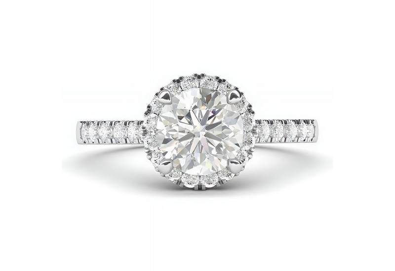 Jumpeak Diamantring Damenring aus 585er Feingold, 1-Karat-Diamantring, Verlobungsring, 1 Karat, E, VS1, 3EX, mit IGi-Zertifikat, Liebesgeschenk für Damen von Jumpeak