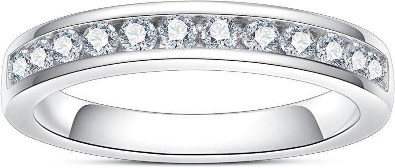 Jumpeak Diamantring 14k Weißgold Diamantring, stapelbarer Ewigkeitsring, Ehering mit rundem Brillantschliff als Jubiläumsgeschenk von Jumpeak