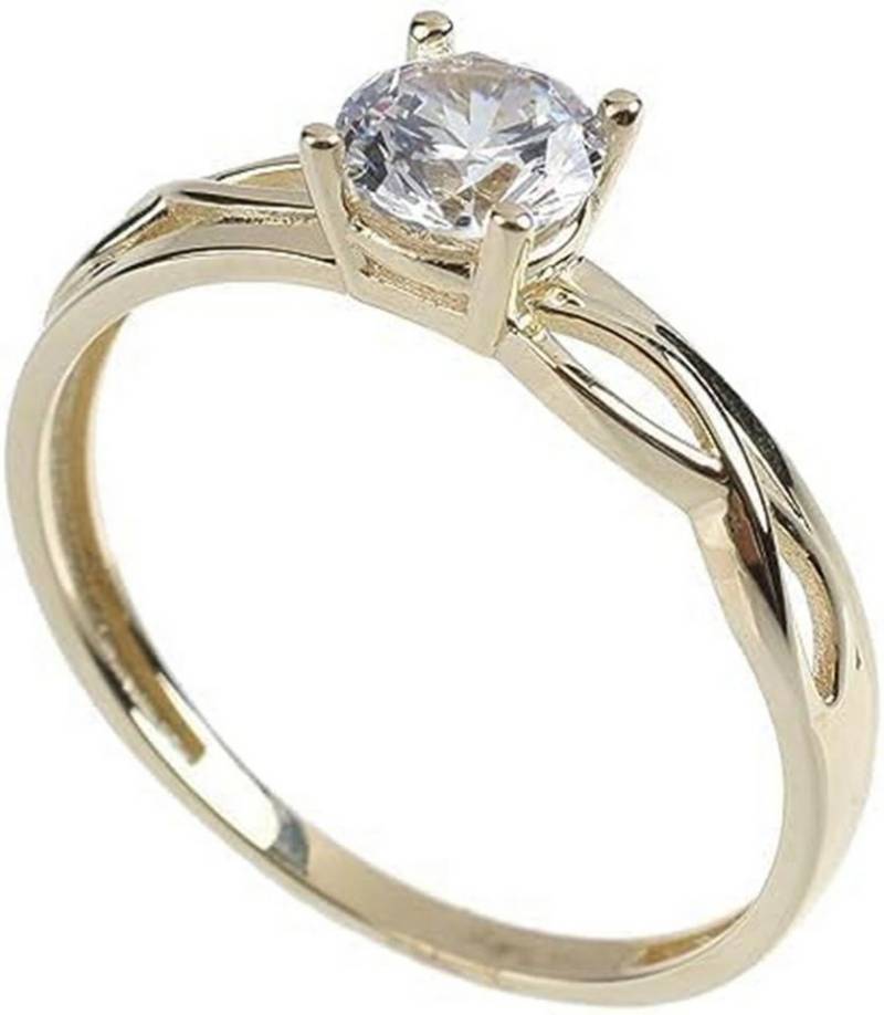 Jumpeak Diamantring 1ct D VS1,lab grown diamant ring,verlobungsring,damen geschenk, 3EX Eheringe,liebes geschenk für sie,geschenk ideen für frau,14K Gold von Jumpeak