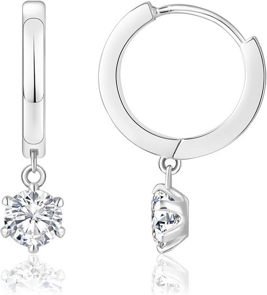 Jumpeak Diamantring 1ct D VS1 3EX Ohrstecker damen,Ohrstecker mädchen,Diamond,14K Weißgold von Jumpeak