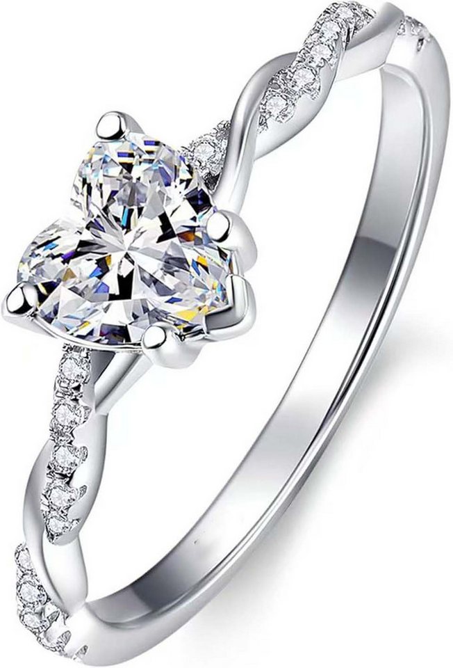 Jumpeak Diamantring 1ct D Vs1 2ex,lab grown diamant ring,verlobungsring,damen geschenk, Eheringe,Liebes Geschenk für Sie,geschenk ideen für frau,14K Gold von Jumpeak