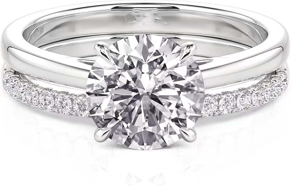 Jumpeak Diamantring 1ct D Vs1 3ex,lab grown diamant ring,verlobungsring,damen geschenk, Eheringe,Liebes Geschenk für Sie,geschenk ideen für frau,14K Gold von Jumpeak