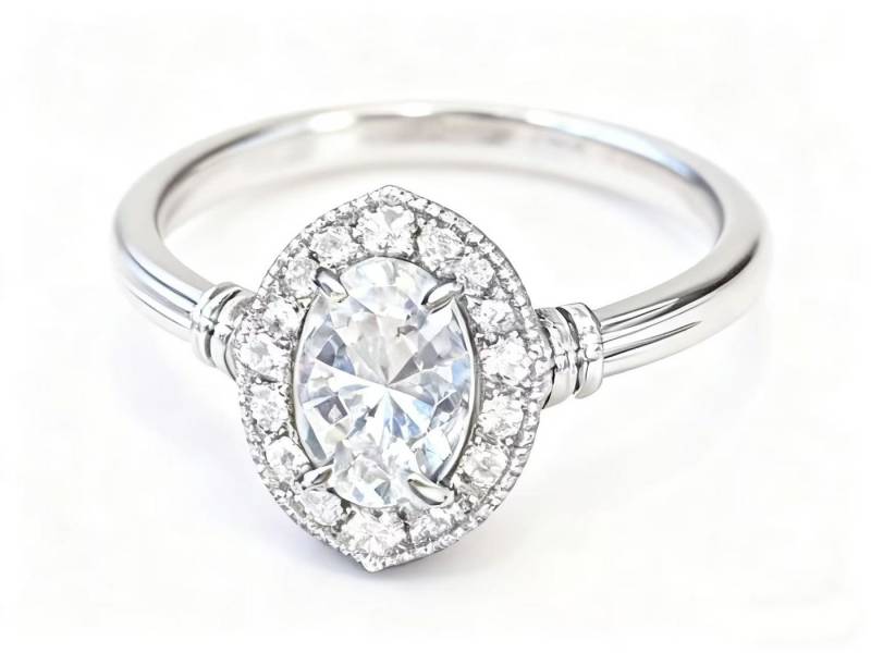 Jumpeak Diamantring 1ct E Vs1 2EX Diamantring,14K Weißgold,im Labor gezüchtetem, Ring frauen, Liebes geschenk für sie, Geschenk für tochter von Jumpeak