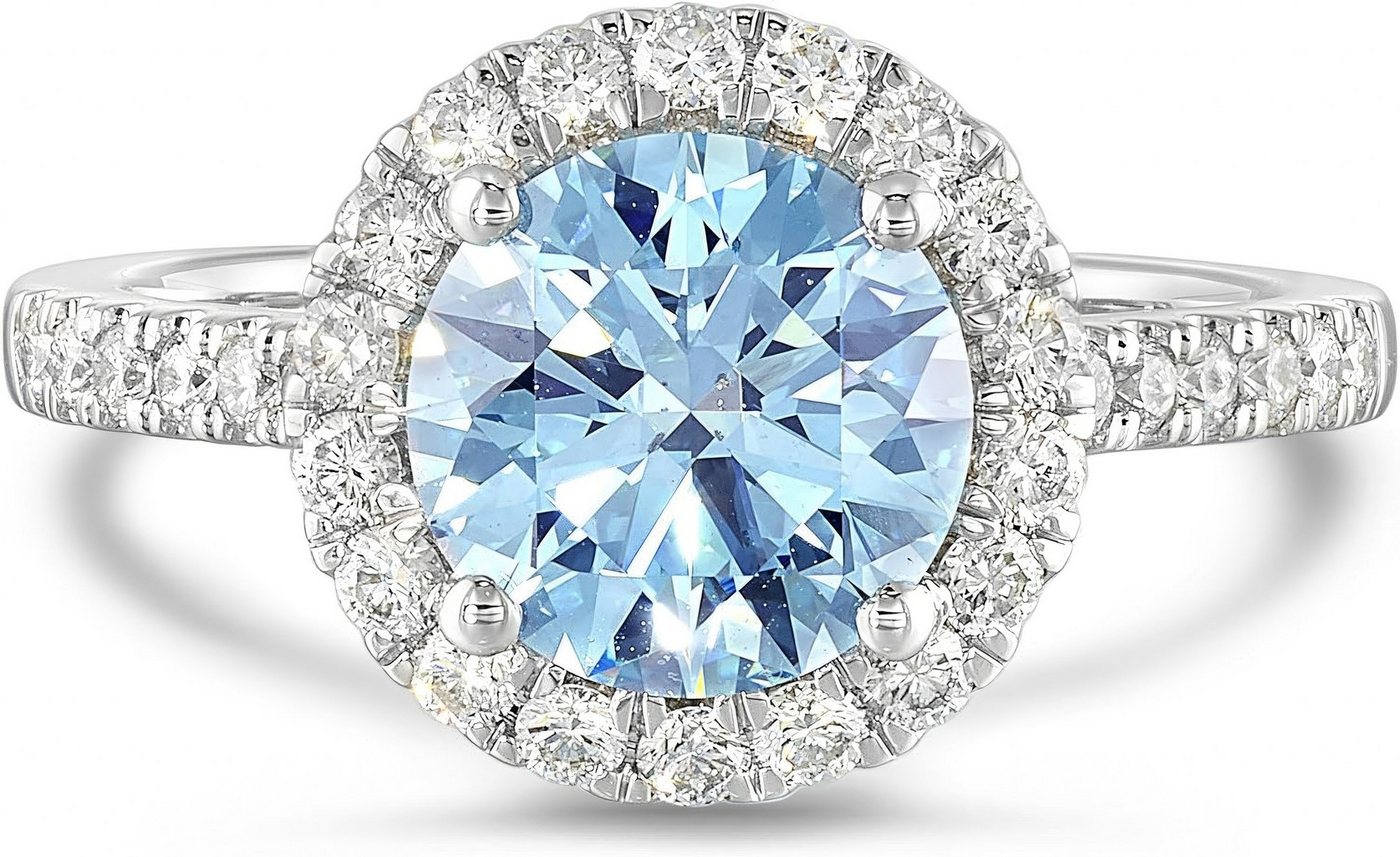 Jumpeak Diamantring 1ct ring mit stein,Saphirring,damen ring,ring gold damen 585 echtgold, geschenk für oma von enkel,damen geschenk,liebes geschenk für sie von Jumpeak