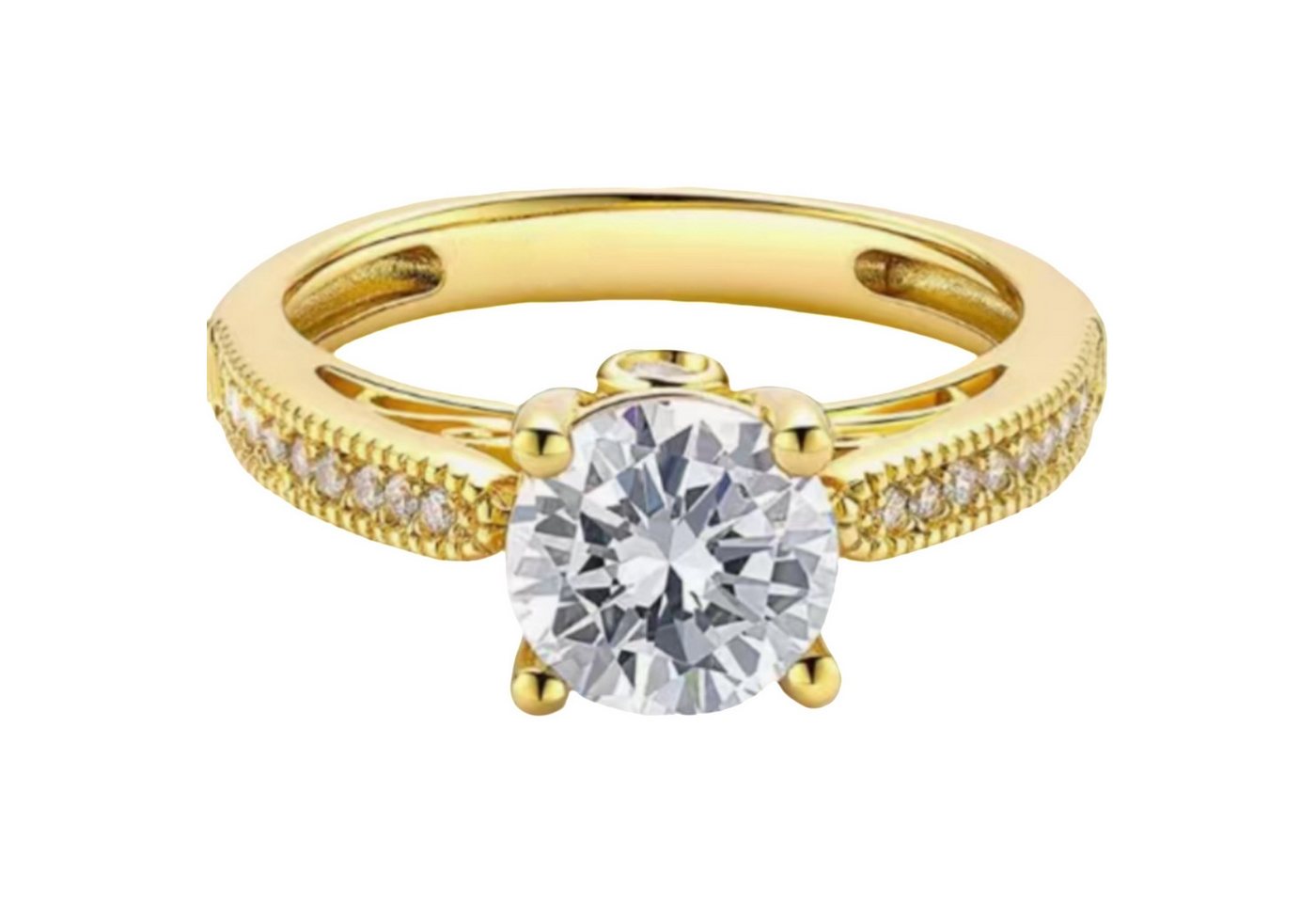 Jumpeak Diamantring 1ct statement ring,ring gold damen 585 echtgold,engagement ring, geschenk für schwester,valentinstag geschenk für sie,Brillantschliff von Jumpeak