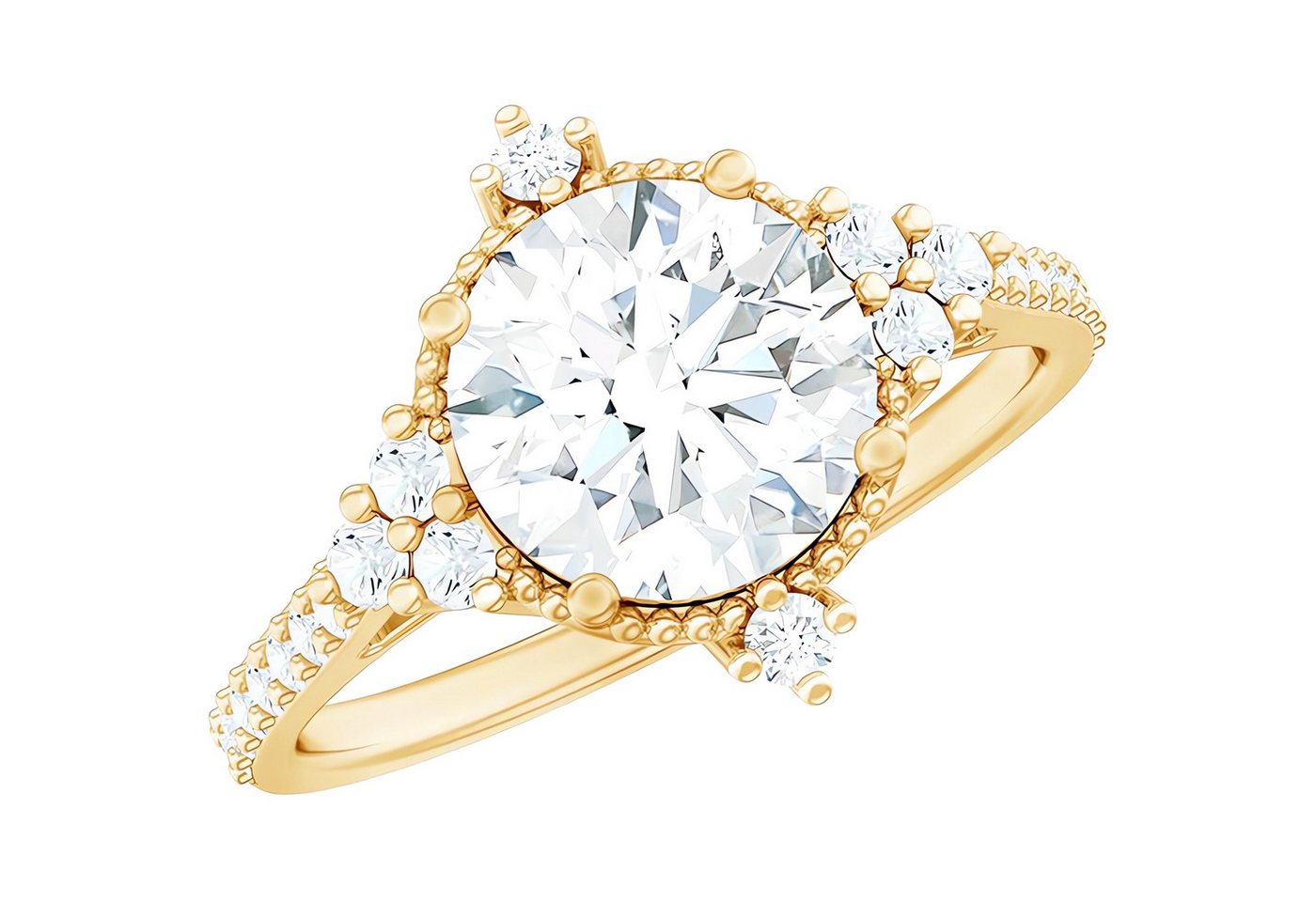 Jumpeak Diamantring 2 karat, Lab Grown Diamant Ring, Ring Gold Damen 585 Echtgold, E VVS2, Eheringe, Verlobungsringe Frau, Geschenk für Frau, IGI-Zertifikat, 3EX von Jumpeak