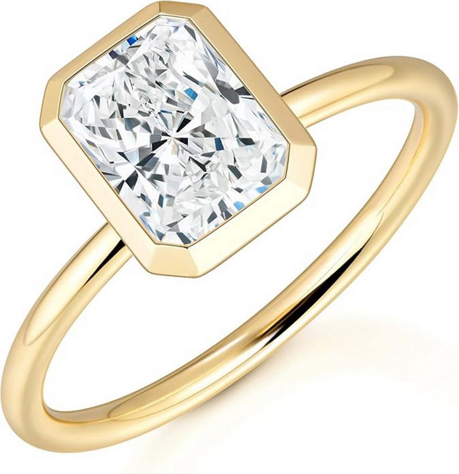 Jumpeak Diamantring 2ct D VS1 2ex,lab grown diamant ring,verlobungsring,damen geschenk, Eheringe,liebes geschenk für sie,geschenk ideen für frau,14K Gold von Jumpeak