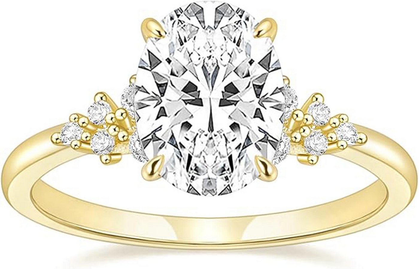 Jumpeak Diamantring 3ct D VVS2,lab grown diamant ring,verlobungsring,damen geschenk, 2EX Eheringe,liebes geschenk für sie,geschenk ideen für frau,14K Gold von Jumpeak