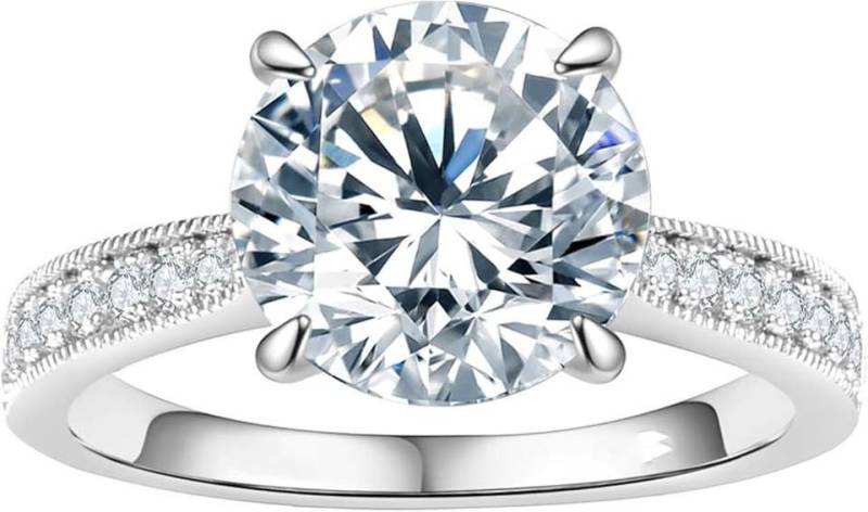 Jumpeak Diamantring 3ct E VS1 3ex,lab grown diamant ring,verlobungsring,damen geschenk, Eheringe,liebes geschenk für sie,geschenk ideen für frau,14K Gold von Jumpeak
