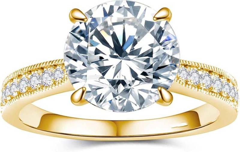Jumpeak Diamantring 3ct E VS1 3ex,lab grown diamant ring,verlobungsring,damen geschenk, Eheringe,liebes geschenk für sie,geschenk ideen für frau,14K Gold von Jumpeak