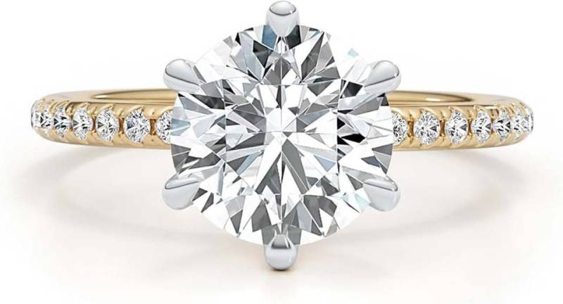 Jumpeak Diamantring 3ct E VS13EX,lab grown diamant ring,verlobungsring,damen geschenk, Eheringe,liebes geschenk für sie,geschenk ideen für frau,14K Gold von Jumpeak