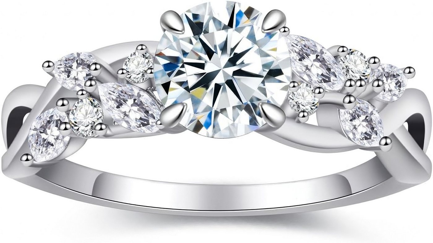 Jumpeak Diamantring 3ct engagement ring,e vvs2 3ex statement ring,ring 14k gold, Geburtstagsgeschenk,Jubiläumsgeschenk,liebes geschenk für sie von Jumpeak