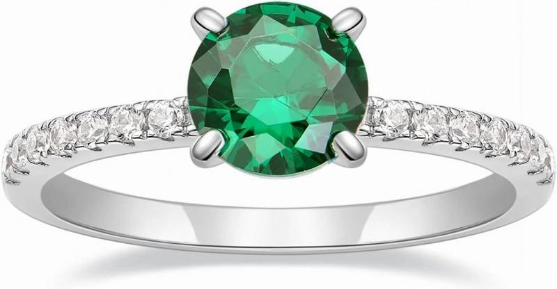 Jumpeak Diamantring 585 Gold, 1,25ct gezüchteter grüner Edelstein, runder Brillantschliff, Ehering, Verlobungsring,Mutter tochter Geschenk, Geschenk für Damen Jumpeak Diamantring 585 Gold, 1,25ct gezüchteter grüner Edelstein, runder Brillantschliff, Ehering, Verlobungsring,Mutter tochter Geschenk, Geschenk für Damen von Jumpeak