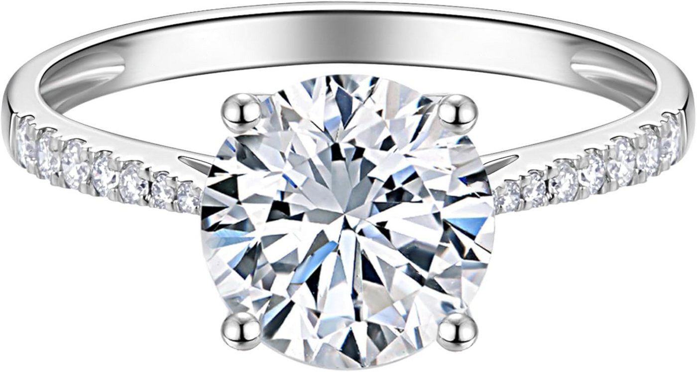 Jumpeak Diamantring 585 Gold, 1 Karat runder Diamant, Damen-Ehering mit echtem Diamanten, E, vs1, 3EX, IGI-Zertifikat Damen-Diamantring, Hochzeitsgeschenk von Jumpeak