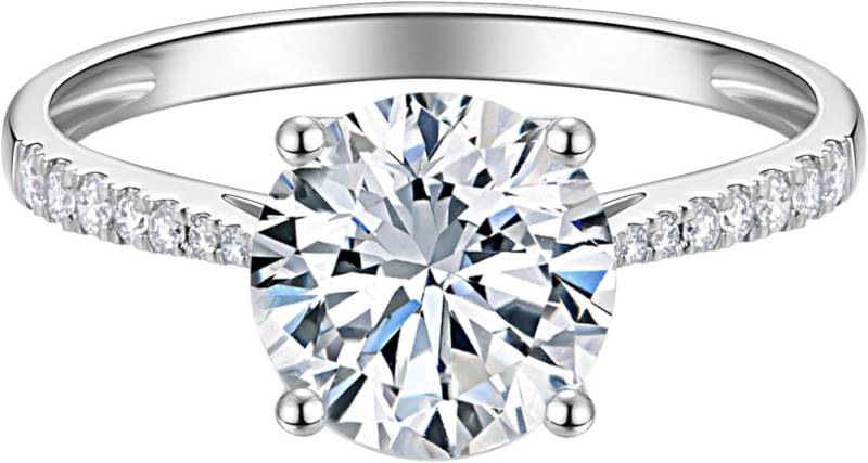 Jumpeak Diamantring 585 Gold, 1 Karat runder Diamant, Damen-Ehering mit echtem Diamanten, E, vs1, 3EX, IGI-Zertifikat Damen-Diamantring, Hochzeitsgeschenk von Jumpeak