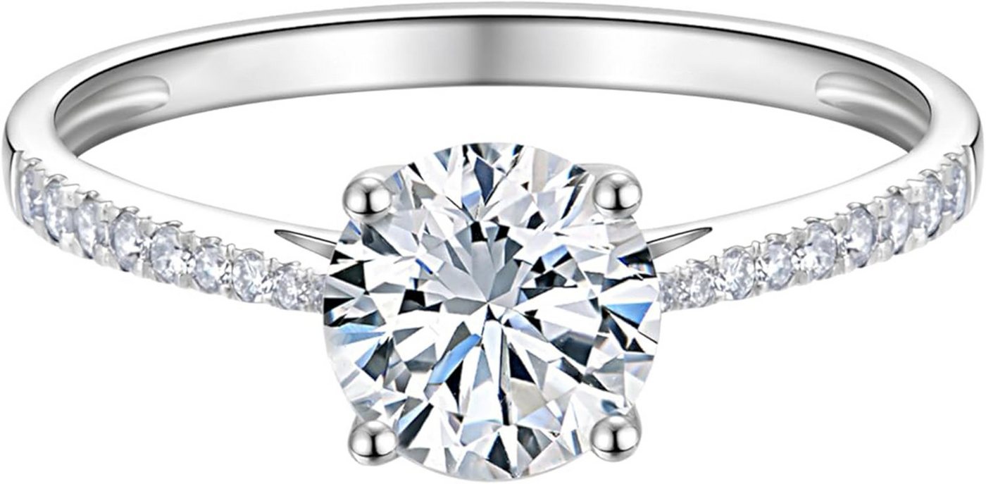 Jumpeak Diamantring 585 Gold, 1 Karat runder Diamant, Damen-Ehering mit echtem Diamanten, E, vs1, 3EX, IGI-Zertifikat Damen-Diamantring, Hochzeitsgeschenk von Jumpeak
