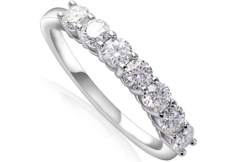 Jumpeak Diamantring 585 Gold Diamantring 0,1ct Labordiamanten Stapelbarer Ewigkeitsring, Runder Brillantschliff Diamanten Hochzeit Band Jahrestag Geschenk von Jumpeak