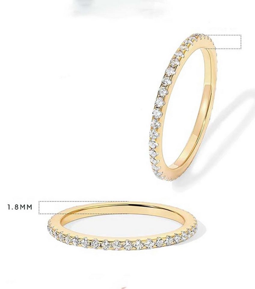 Jumpeak Diamantring DE VVS/VS,lab grown diamant ring,verlobungsring,damen geschenk, Eheringe,liebes geschenk für sie,geschenk ideen für frau,14K Gold von Jumpeak